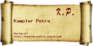 Kampler Petra névjegykártya